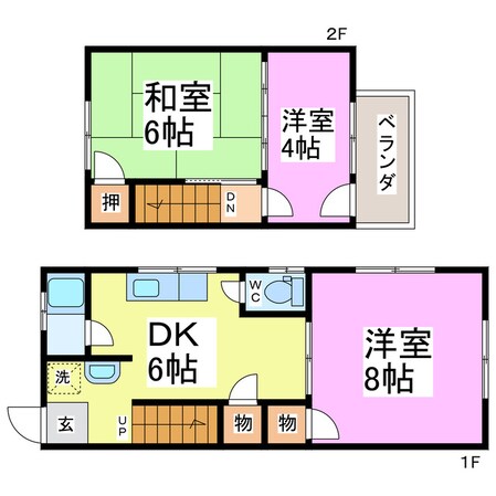 日之出K様貸家の物件間取画像